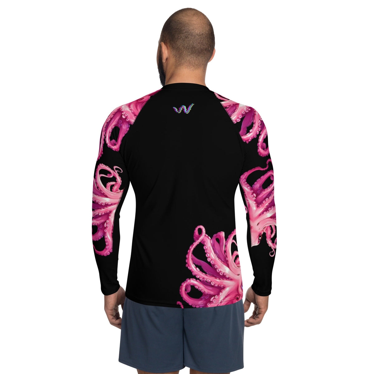 Pink Octopus - Long Sleeve Unisex Rash Guard Sun Protection UPF 50+