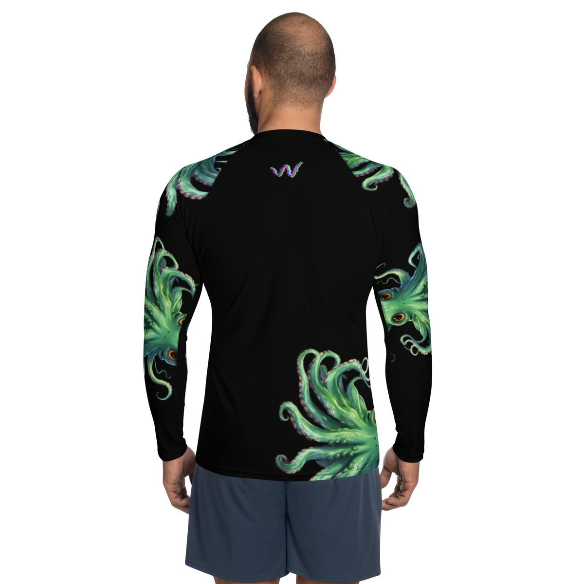 Green Octopus - Long Sleeve Unisex Rash Guard Sun Protection UPF 50+
