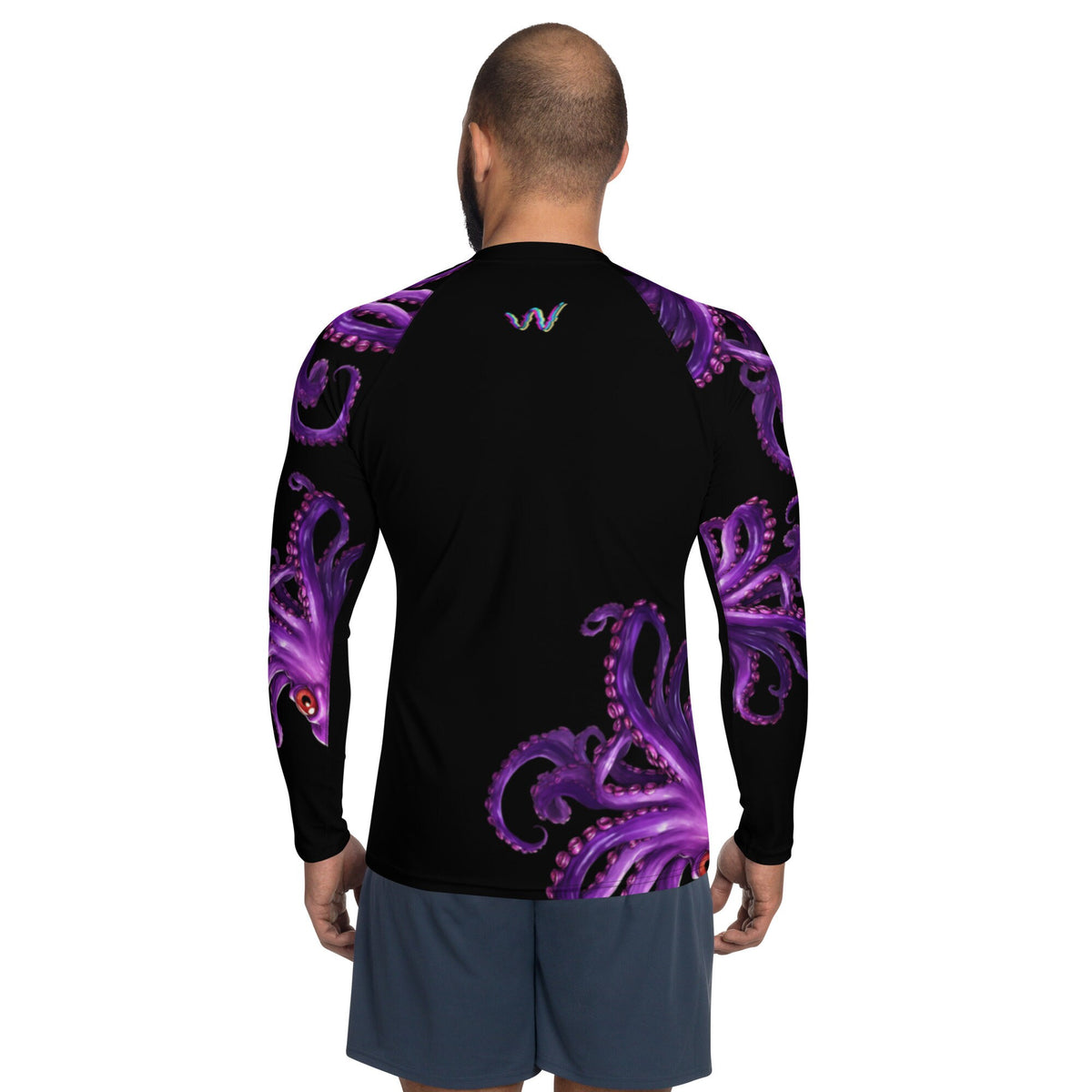Purple Octopus - Long Sleeve Unisex Rash Guard Sun Protection UPF 50+